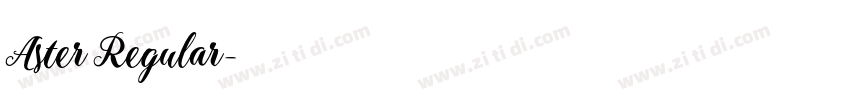Aster Regular字体转换